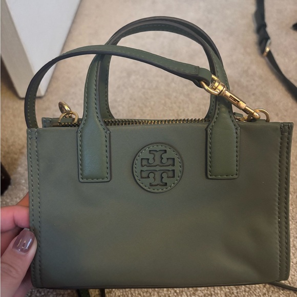 Tory Burch Handbags - Tory Burch Ella Nylon Mini Tote Crossbody - Olive Green